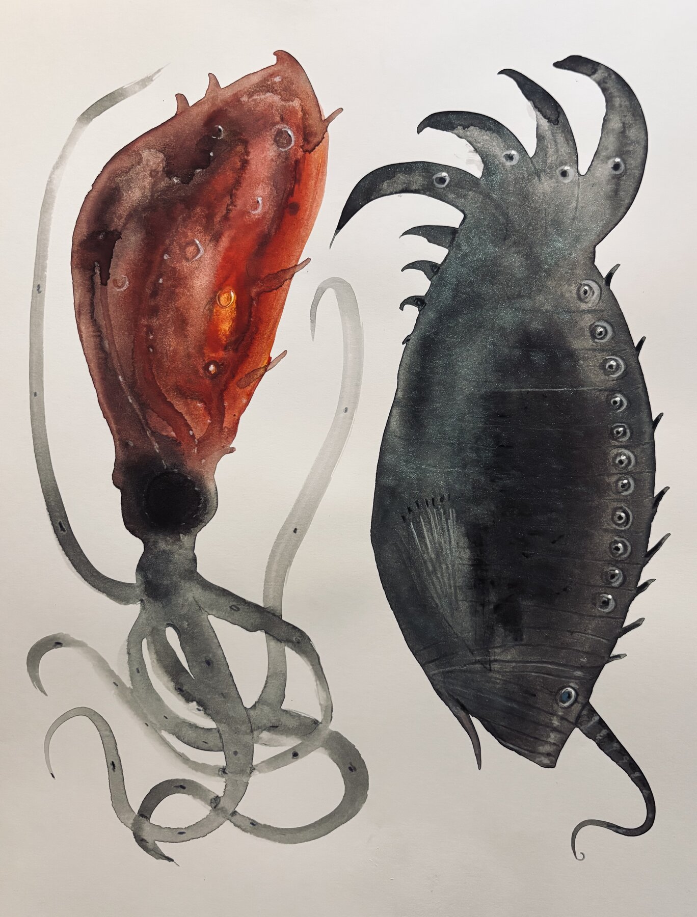 Painting in Gouache and colored pencil, February, 2026