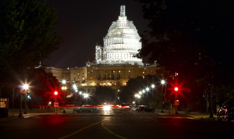 United States Capitol Restoration Washington DC Night Photography