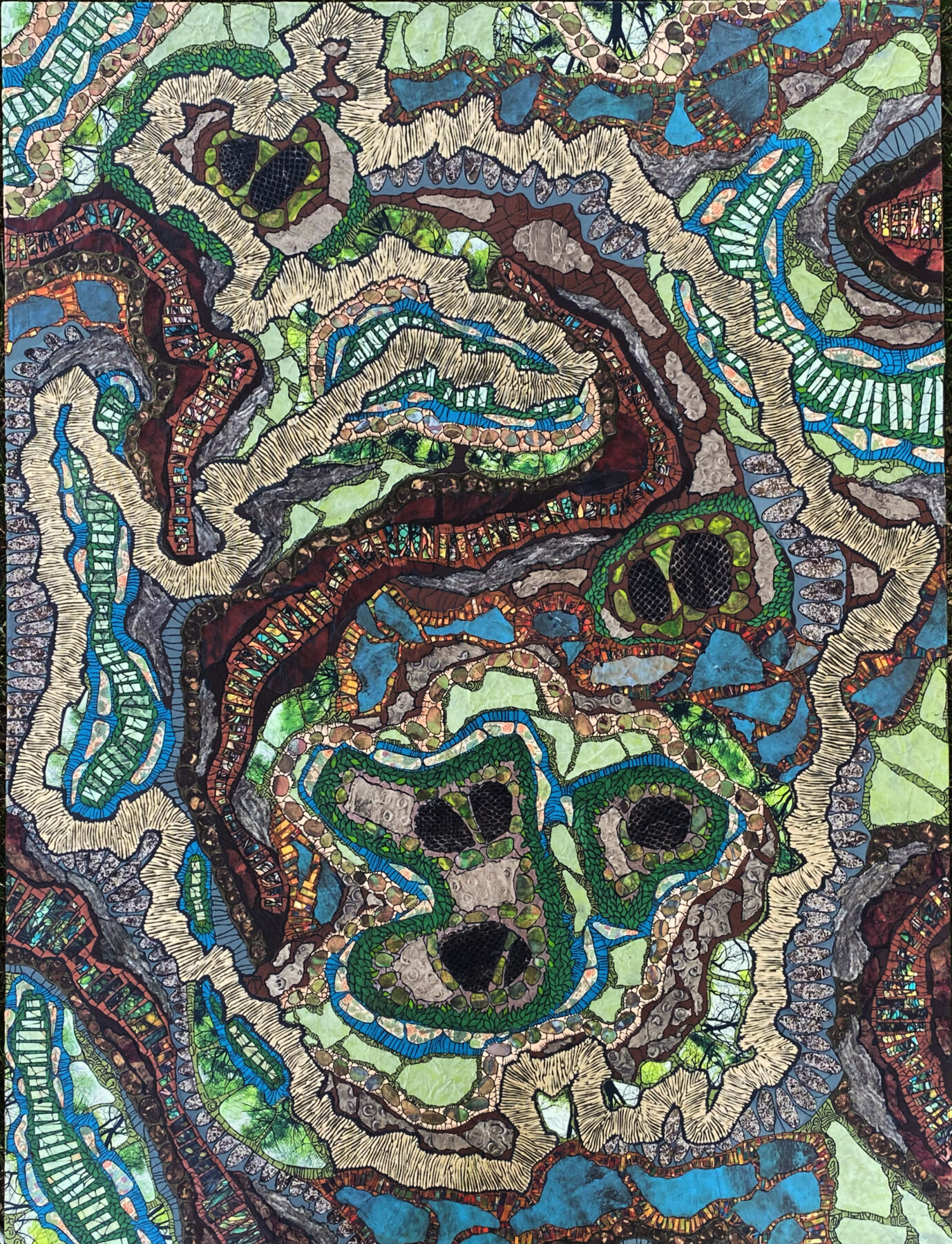 Collage inspired by the Blue Ridge Trailhead in Natural Bridge State Park.