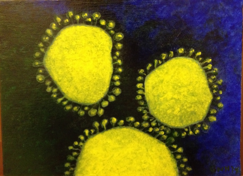 Gavin Hougham, Coronavirus painting, April 2014.