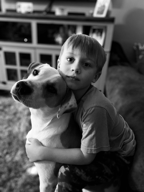 A boy and his dog
