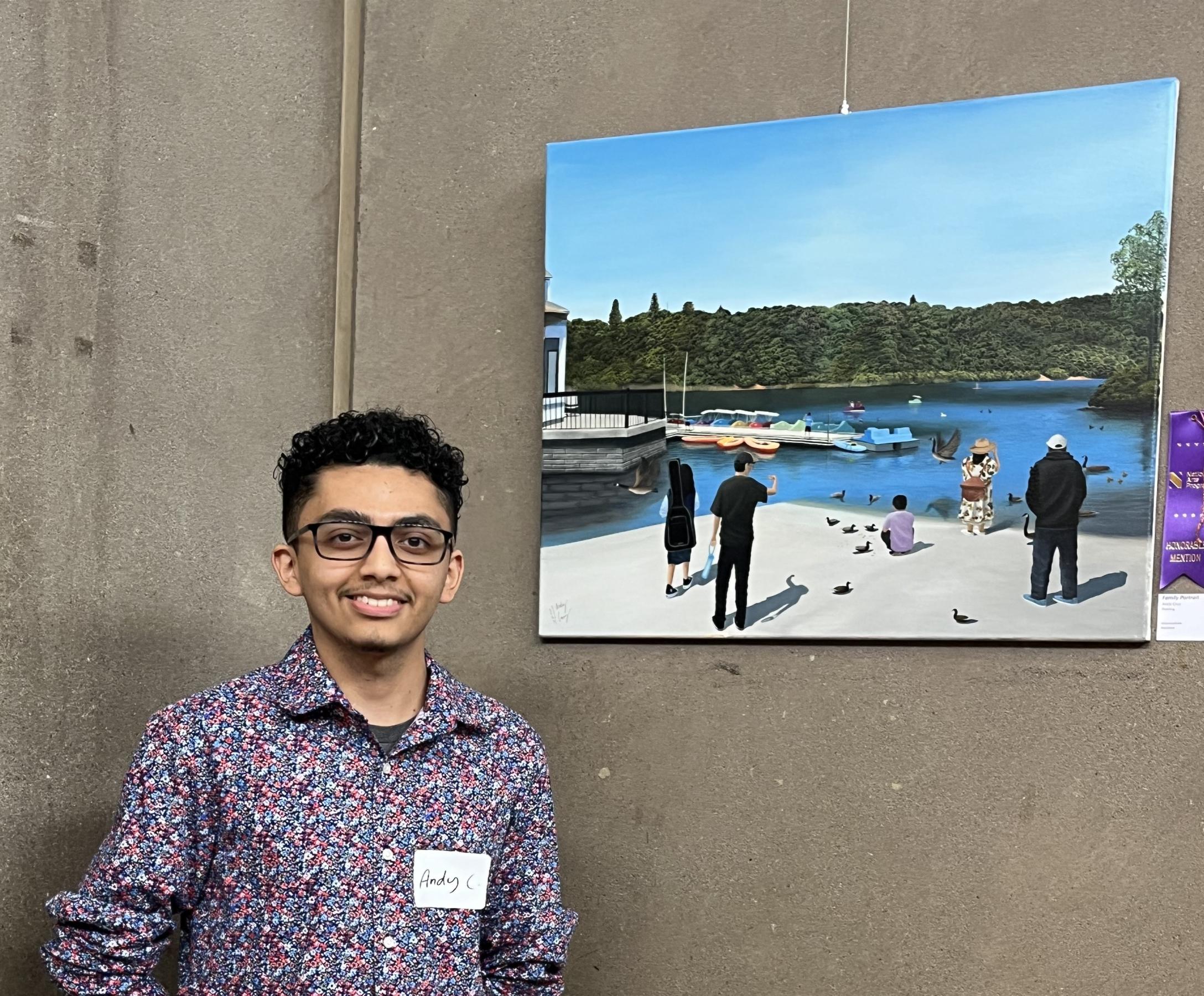 Picture next to artwork