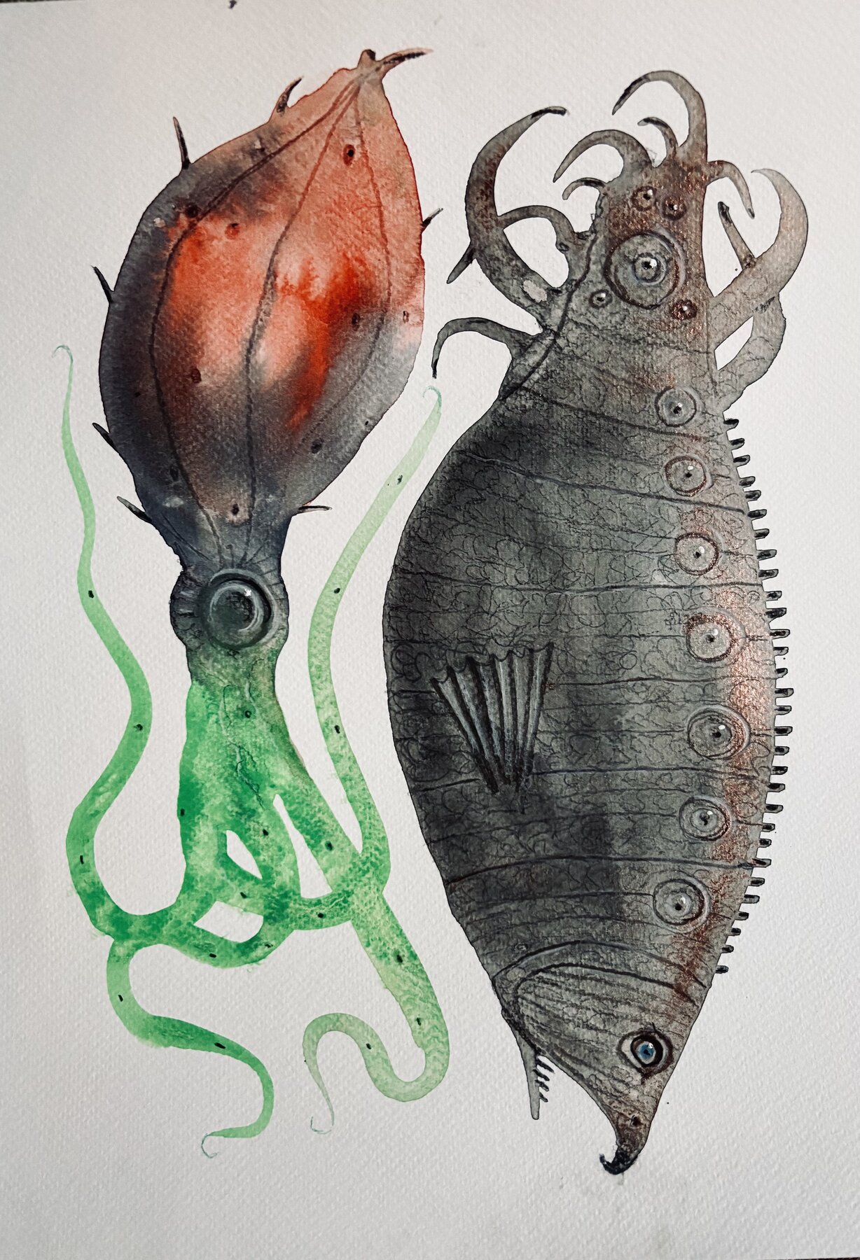 Painting in gouache, August, 2026. 