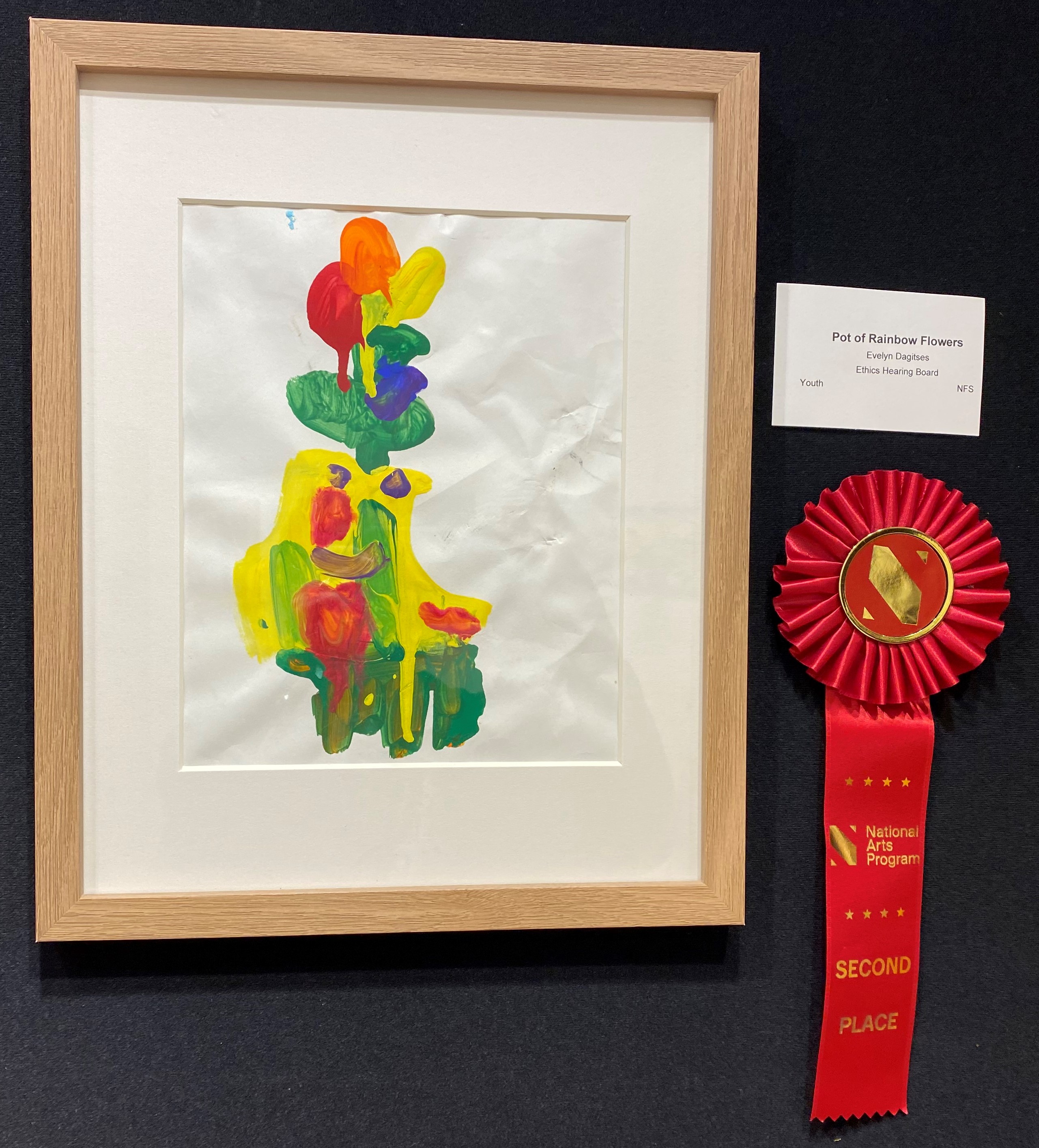 Pot of Rainbow Flowers