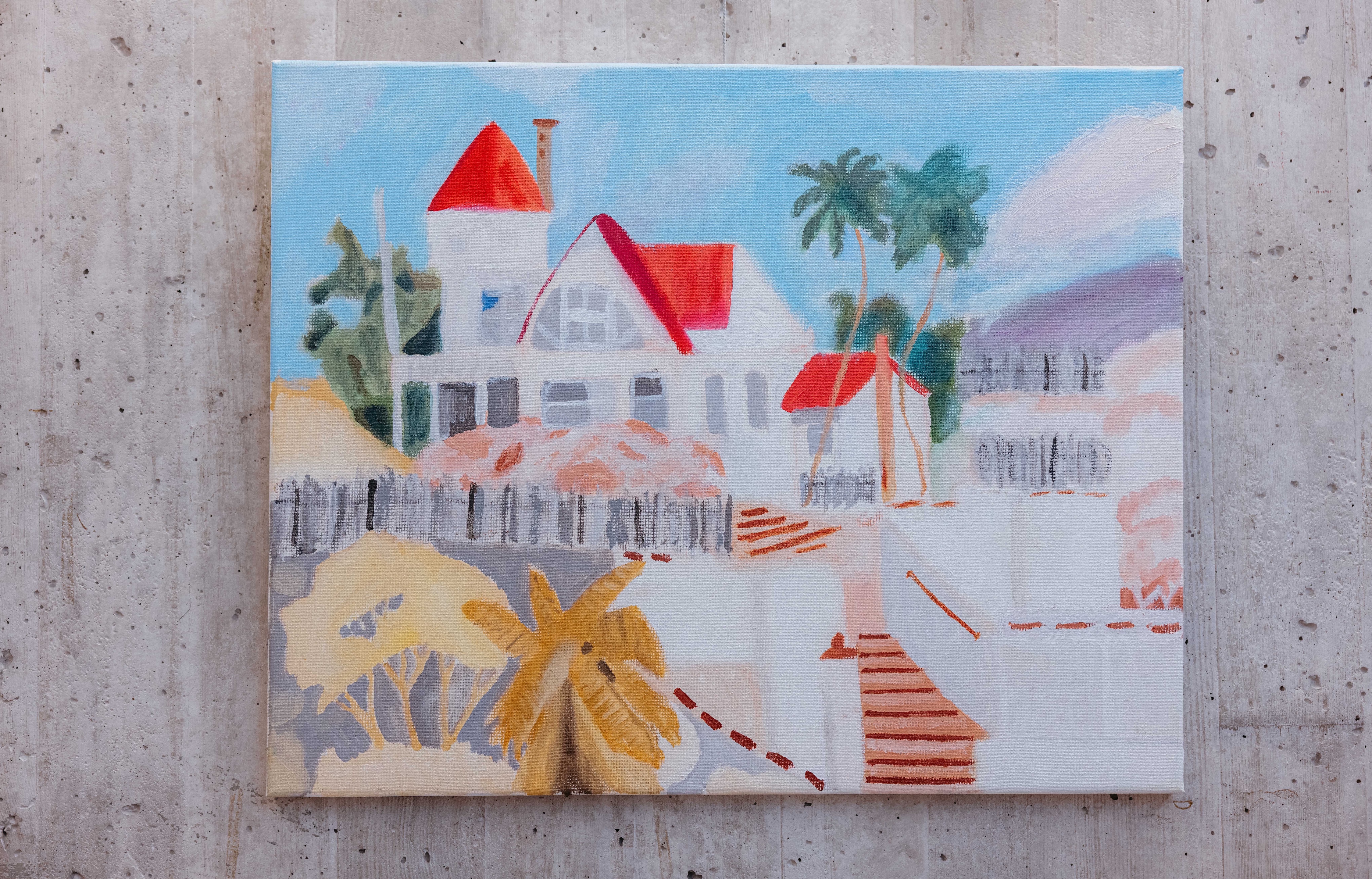 Painting titled Beach House
