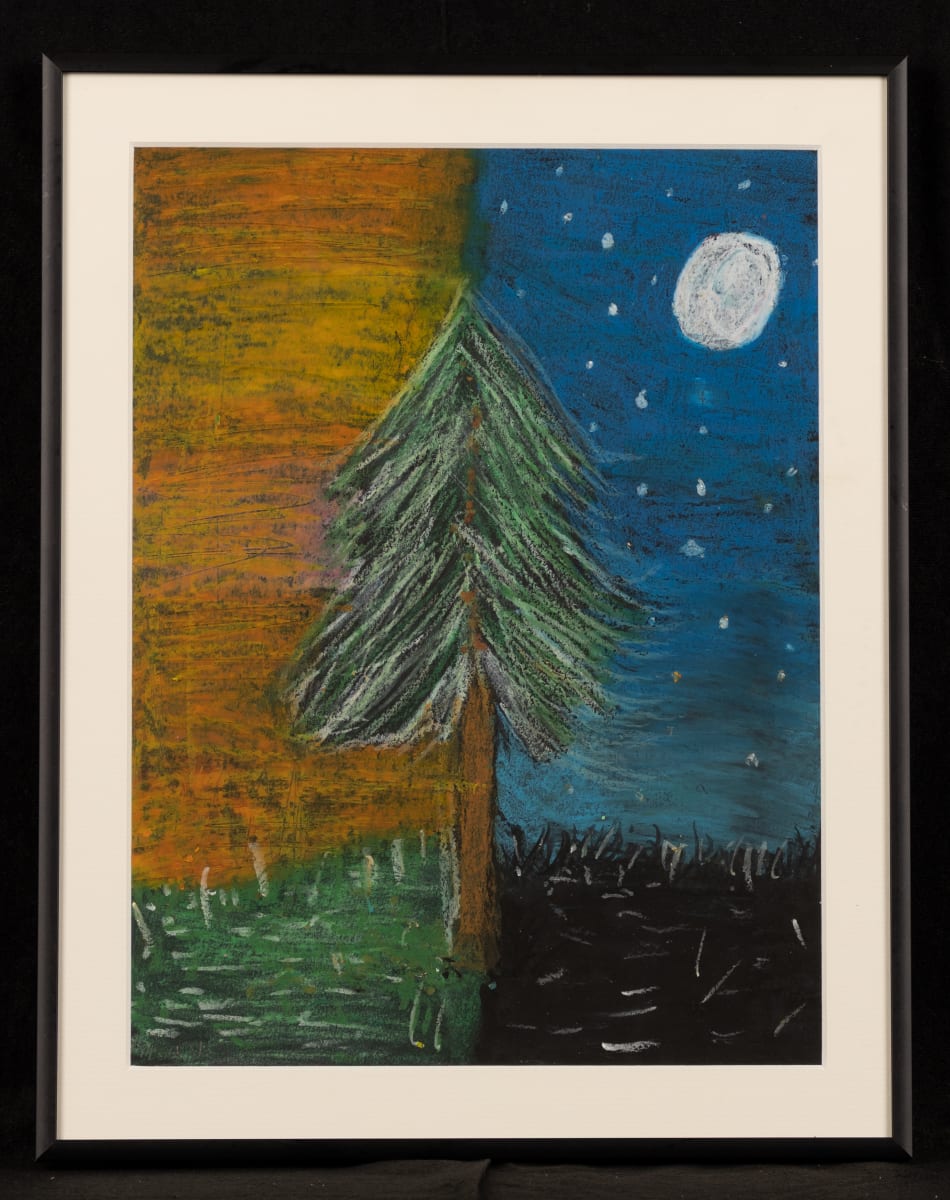Works on Paper A tree in the moonlight