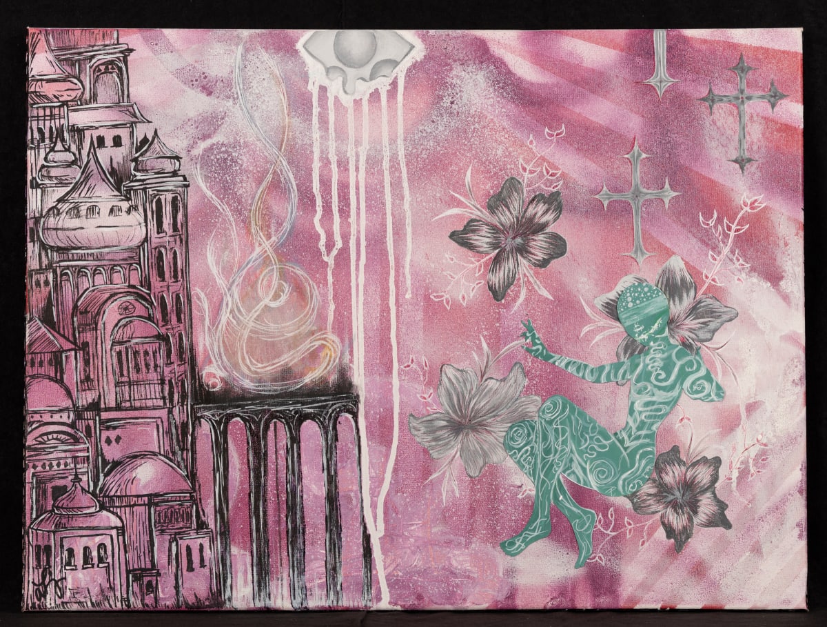 mixed media fantasy artwork