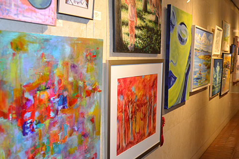 12th Annual Exhibit Selection of Professional artwork on display in the Block Gallery