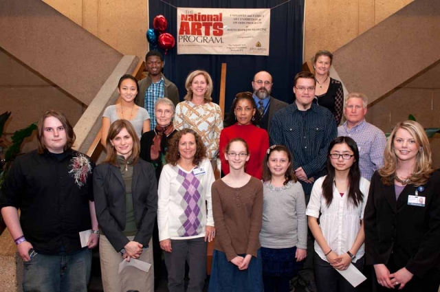 4th Annual Exhibit 2012 Award Winners at Johns Hopkins Medicine with NAP Executive Director, Jackie Szfara and Venue Coordinator, Amanda Myers