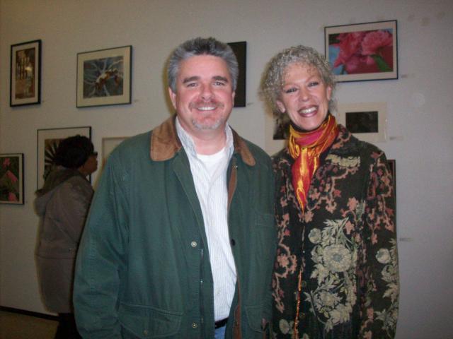 4th Annual Exhibit T.J. Griffin, Honorable Mention winner, with judge Chary Robbins 