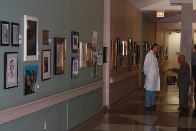 4th Annual Exhibit The art lined hallways of the connector gallery at the University of Chicago