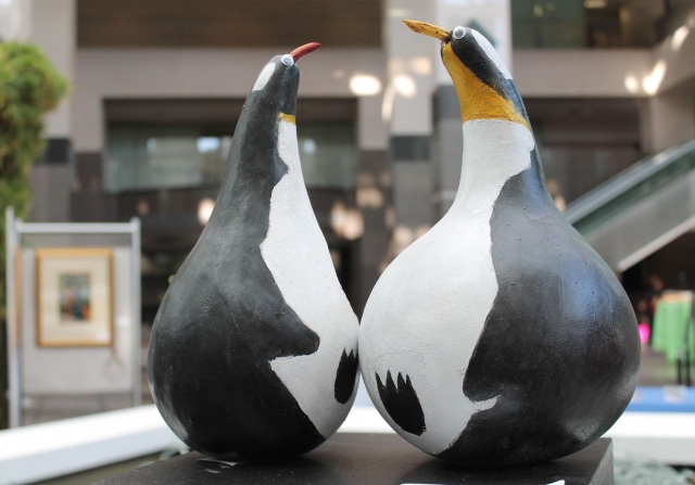 17th Annual Exhibit Penguin Gourd Art