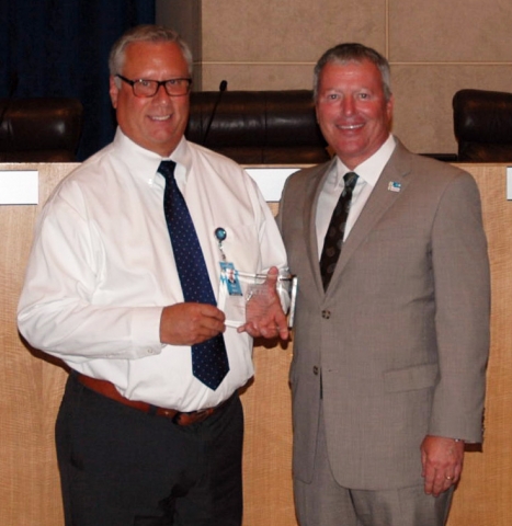 10th Annual Exhibit Coordinator Paul Wenzel accepting the NAP 10th Anniversary Award presented by Mayor Buddy Dyer