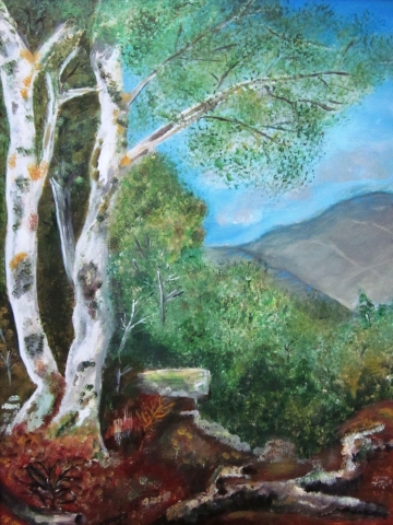 13th Annual Exhibit Birches (after Asher Duran)