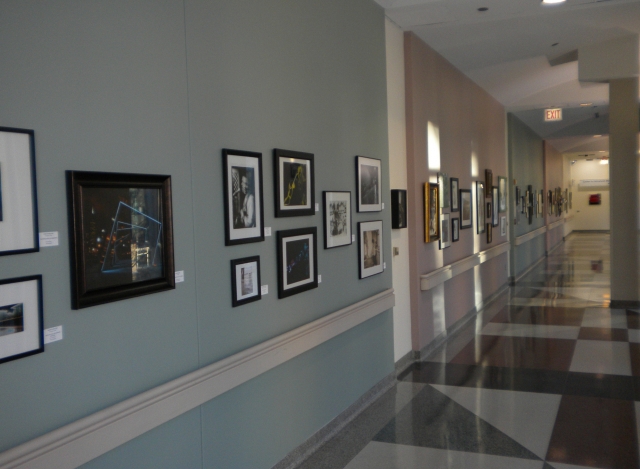 5th Annual Exhibit Artwork lining the hallway of the Connector Gallery