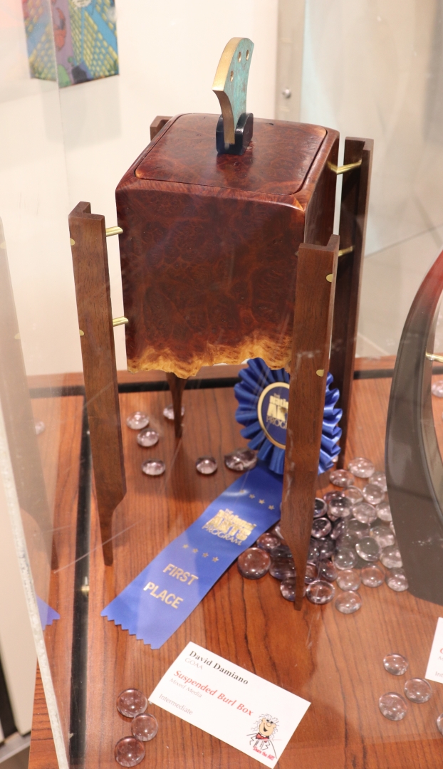 12th Annual Exhibit Suspended Burl Box