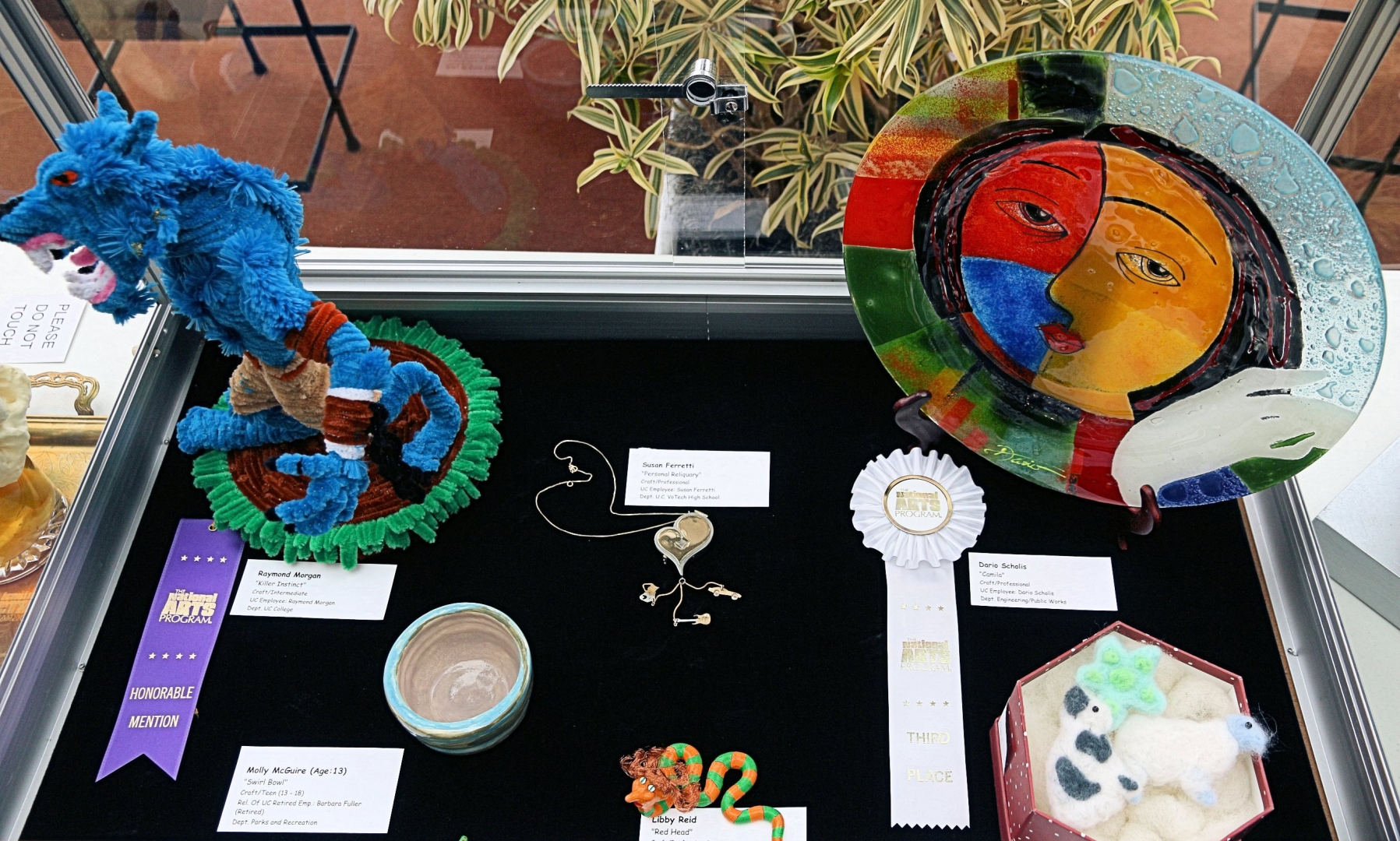 15th Annual Exhibit Three dimensional artwork on display at the Elizabethtown Gas Company