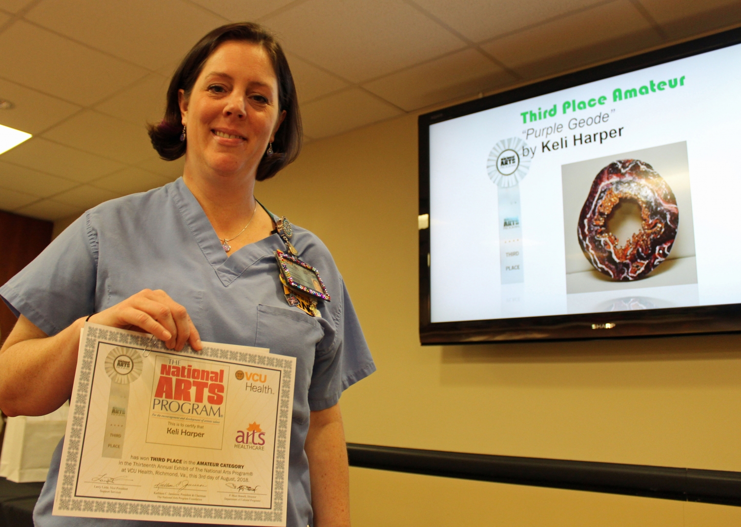 13th Annual Exhibit Purple Geode