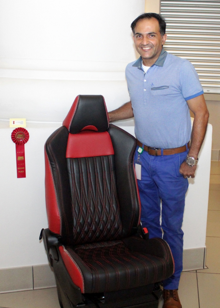 8th Annual Exhibit Sport Care Seat with Alsace Diamond Pleated Stitching