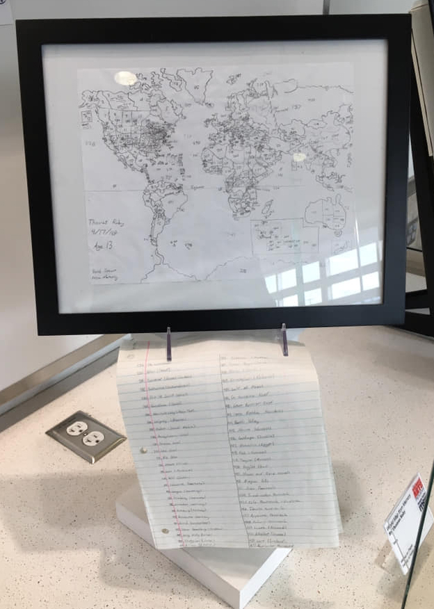 8th Annual Exhibit World Map from Memory