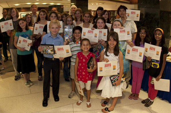 4th Annual Exhibit Youth & Teen Participants with their Certificates of Participation