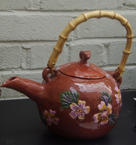 6th Annual Exhibit Floral Teapot