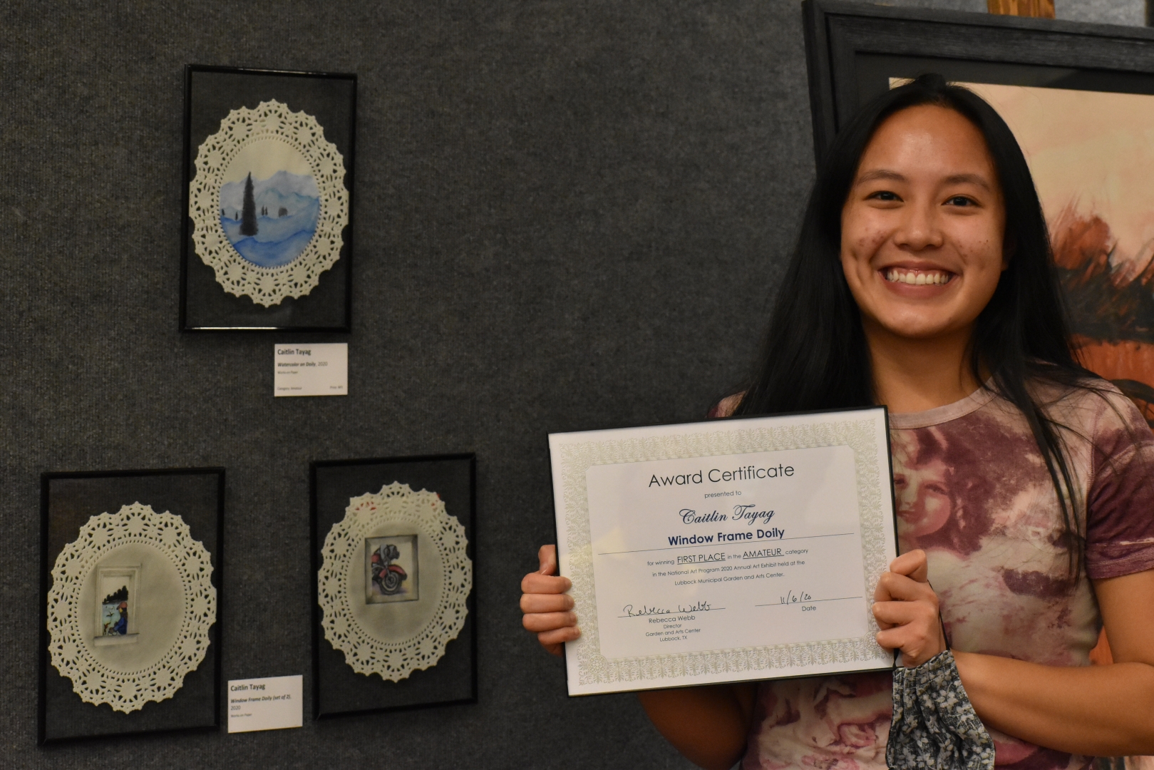 31st Annual Exhibit Window Frame Doily