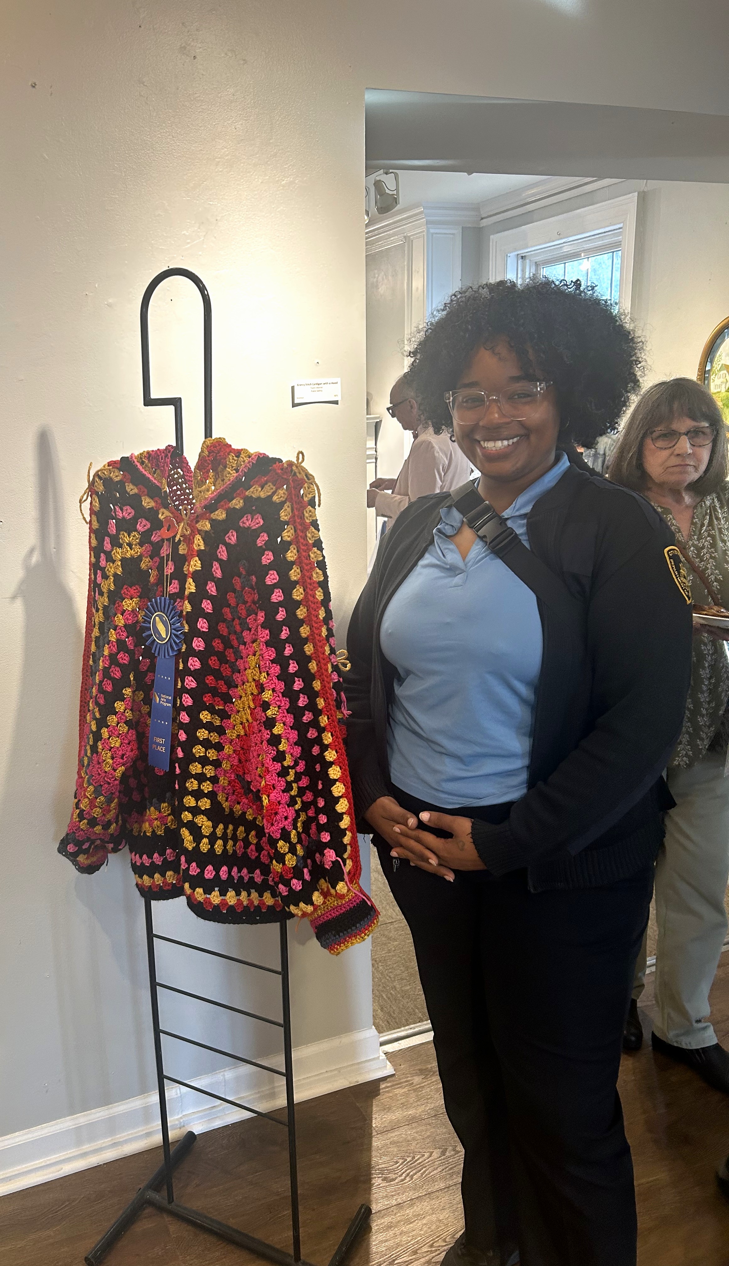 Granny Stitch Cardigan with a Hood