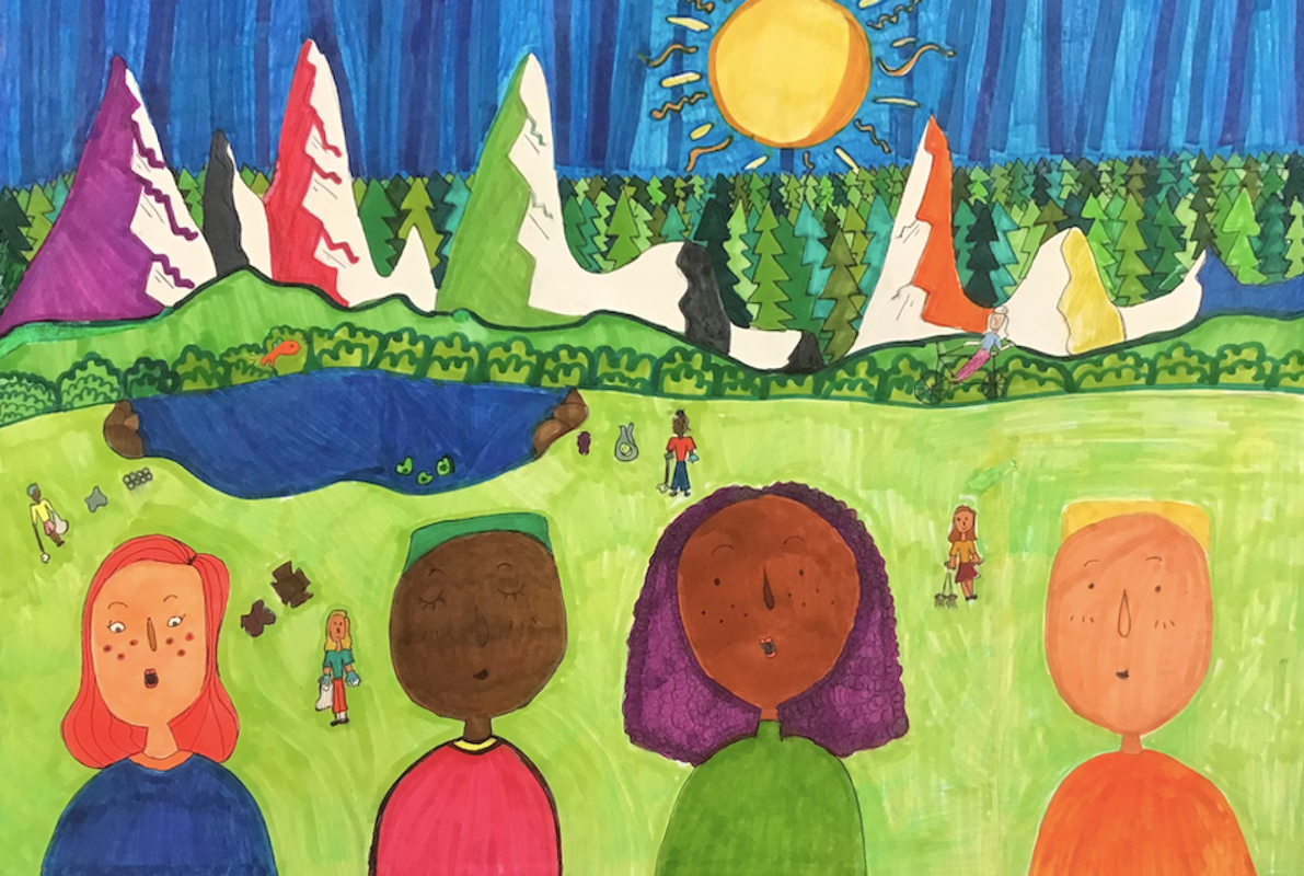 10th Annual Exhibit "Peace Through Service" by Youth Artist Ariel King, Third Place Winner