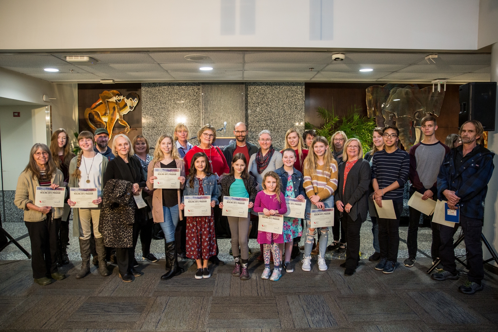 4th Annual Exhibit Award attendees at the Carilion Patient reception